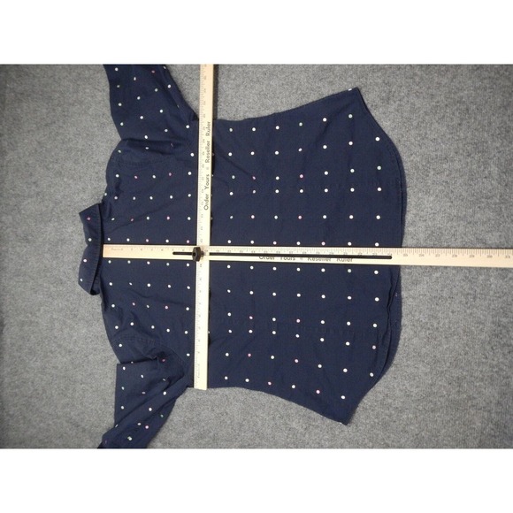 Jones New York Signature Button Up Shirt Top Women's Plus Size 1 Blue Polka Dot - Picture 5 of 7